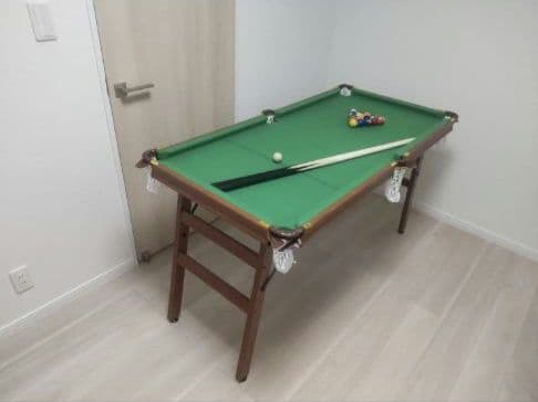 ボール2種類＆折り畳み式ビリヤードテーブル