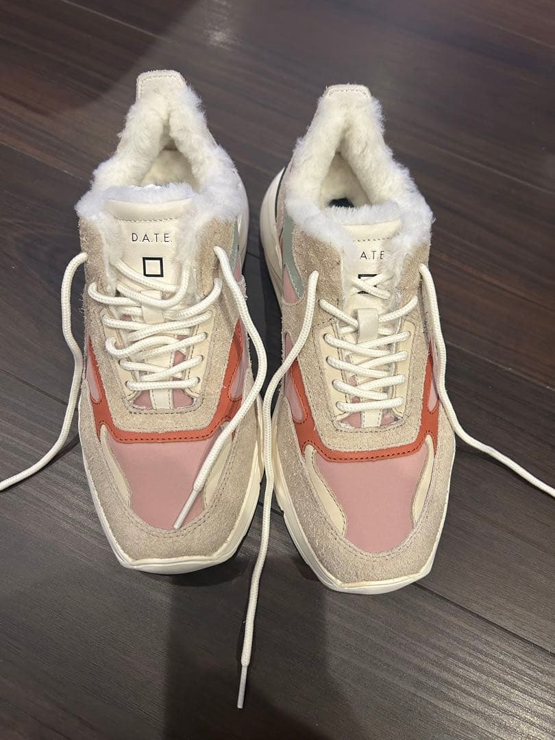 D.A.T.E. スニーカー ピンク/ベージュ