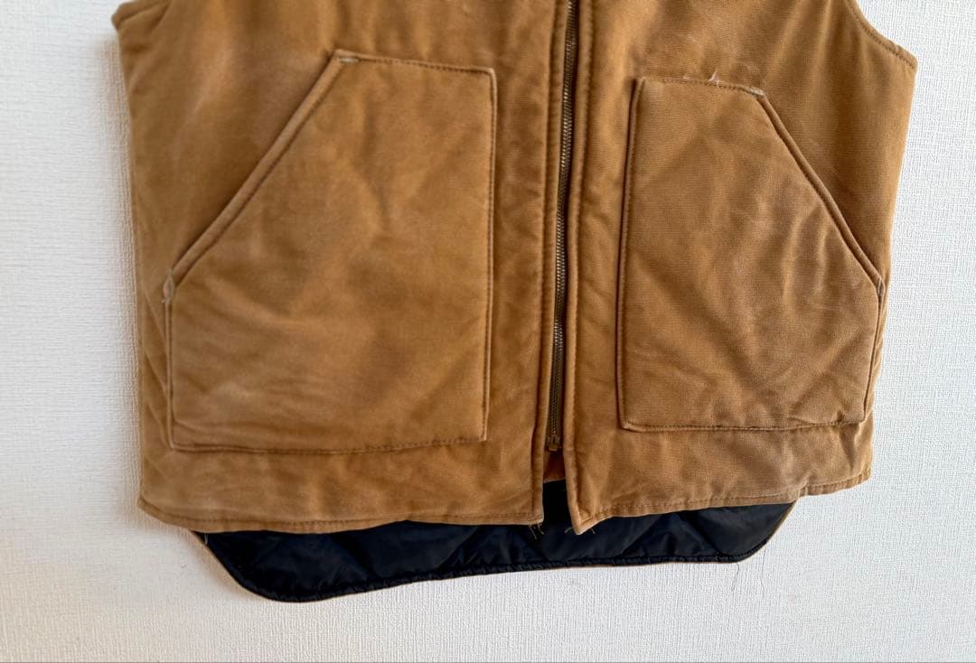 超スペシャル 80s 星タグ アメリカ製 カーハート ベスト L ブラウン