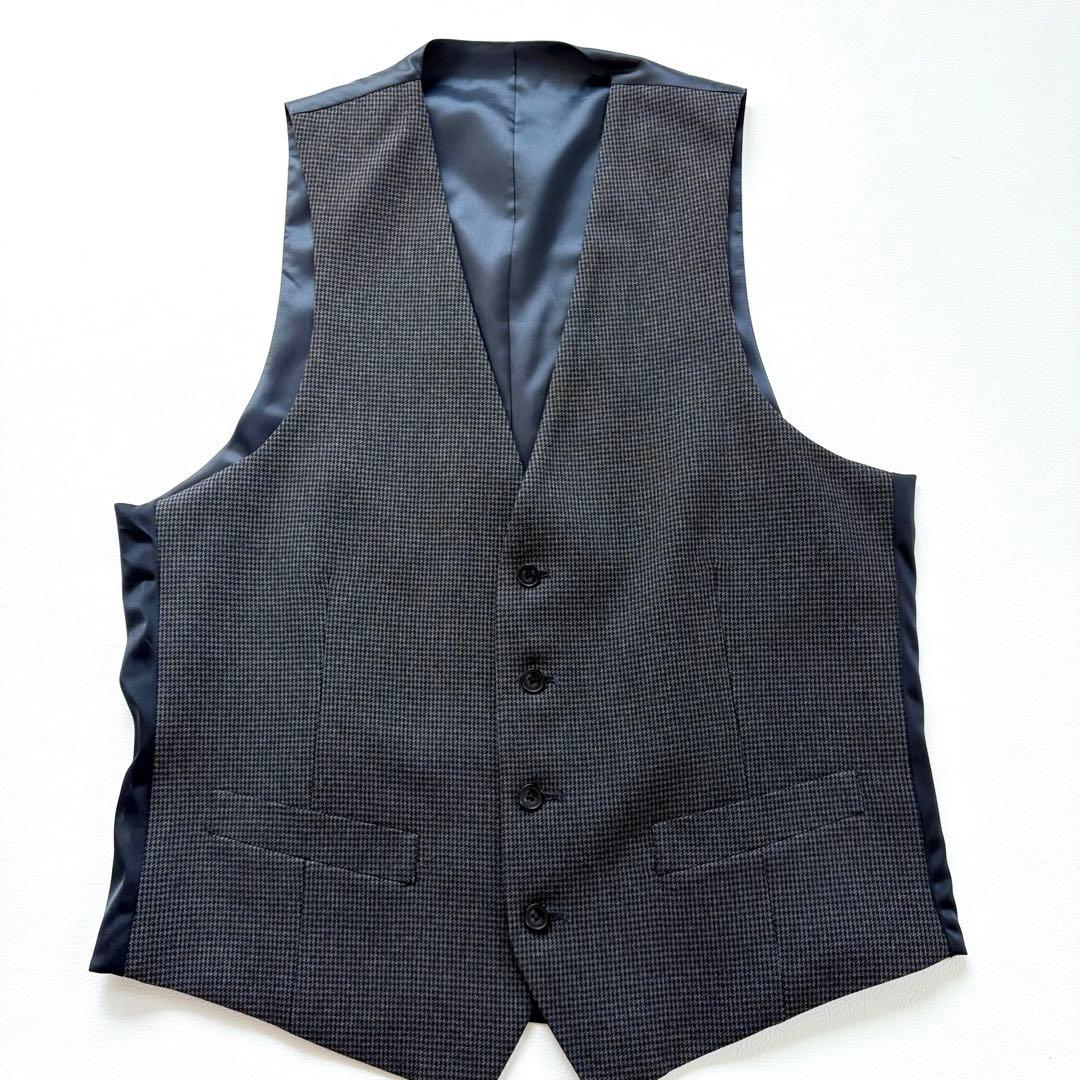 未使用級 スーツセレクト 千鳥格子　4S スーツ スリーピース 2B