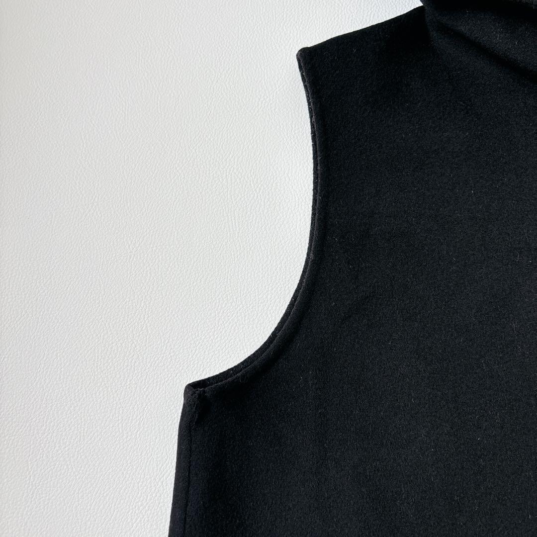 セオリー ダブルフェイス フーディベスト ジレ カシミヤ混 完売 ブラック M