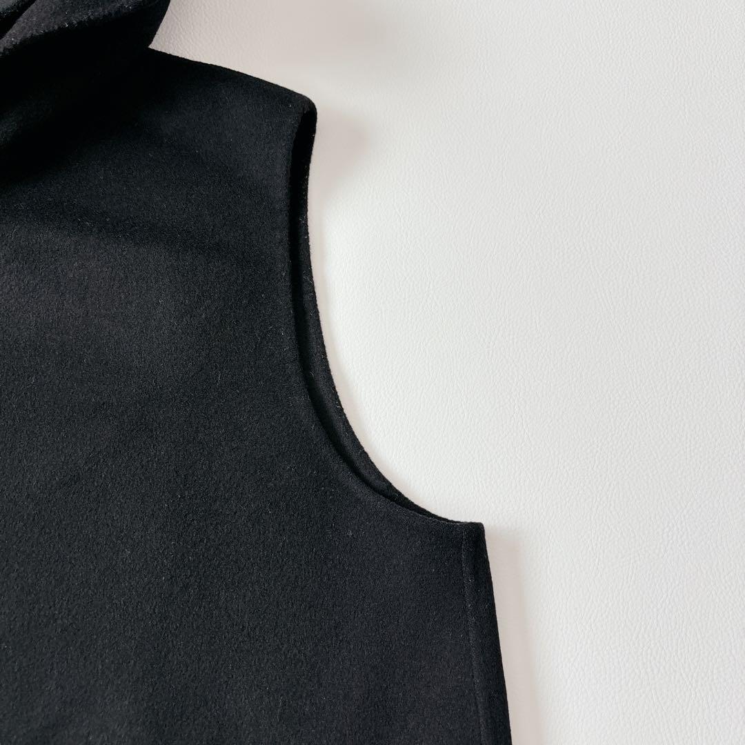 セオリー ダブルフェイス フーディベスト ジレ カシミヤ混 完売 ブラック M