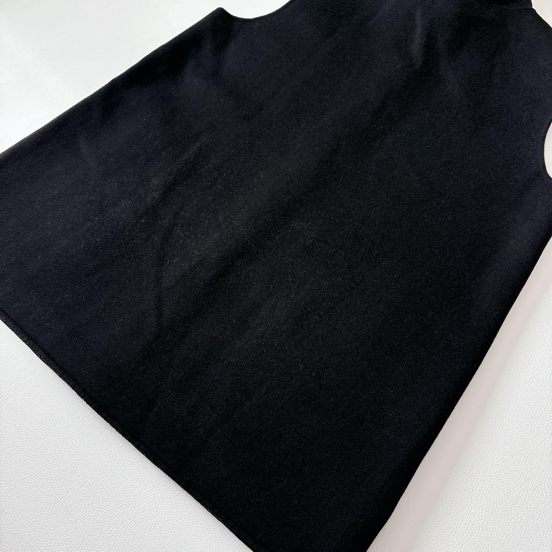 セオリー ダブルフェイス フーディベスト ジレ カシミヤ混 完売 ブラック M