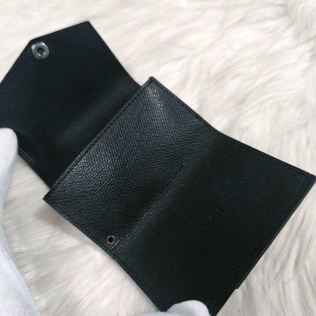 【ぽち様】アブラサス　AirTagも入る小さい財布　ブラック