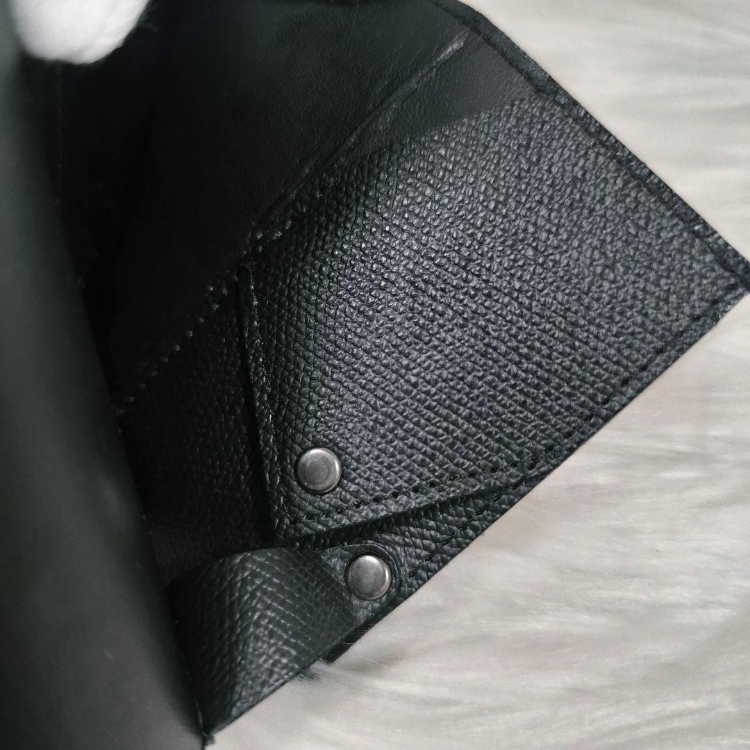 【ぽち様】アブラサス　AirTagも入る小さい財布　ブラック