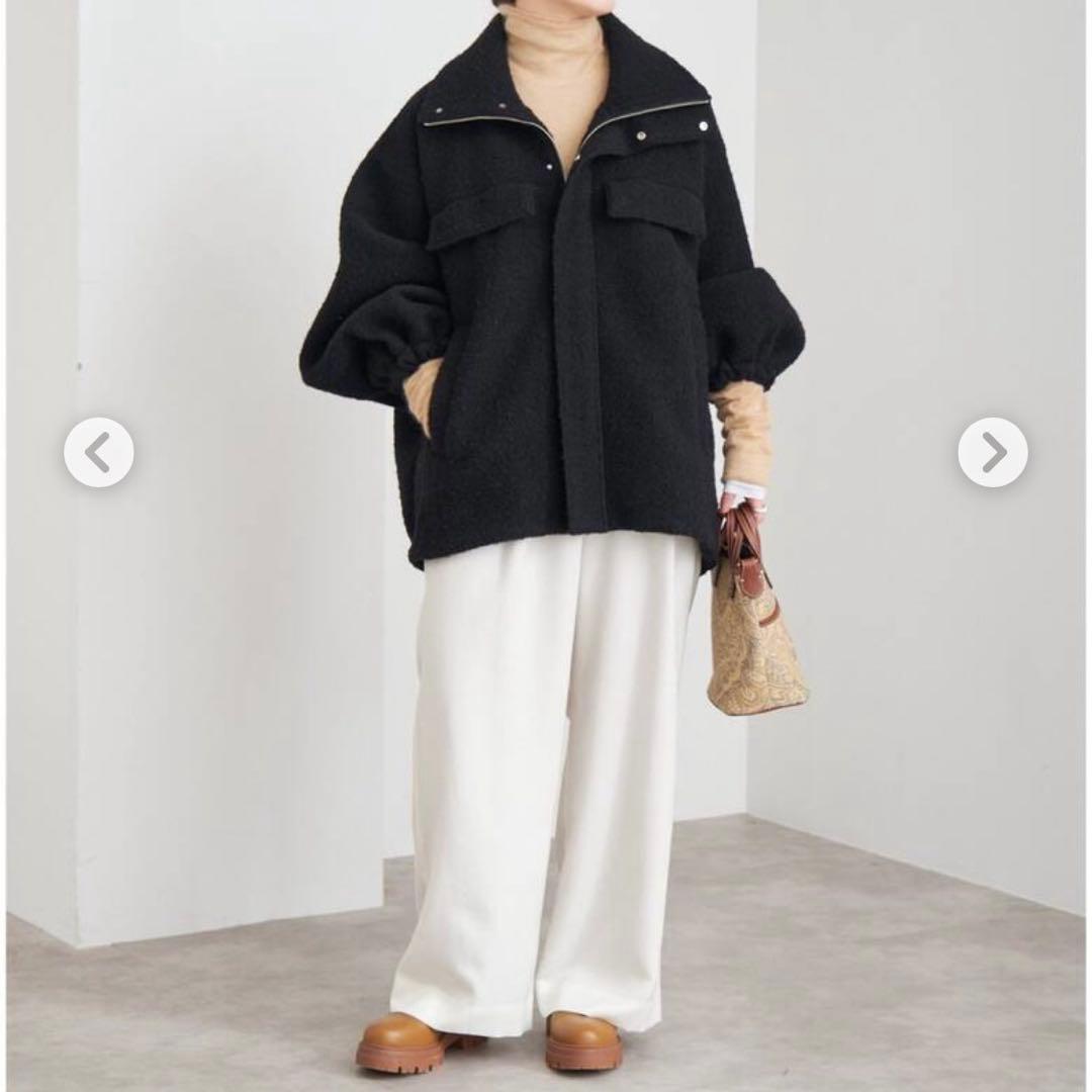 えむ　　　IENA／プードルボンディングブルゾンコート