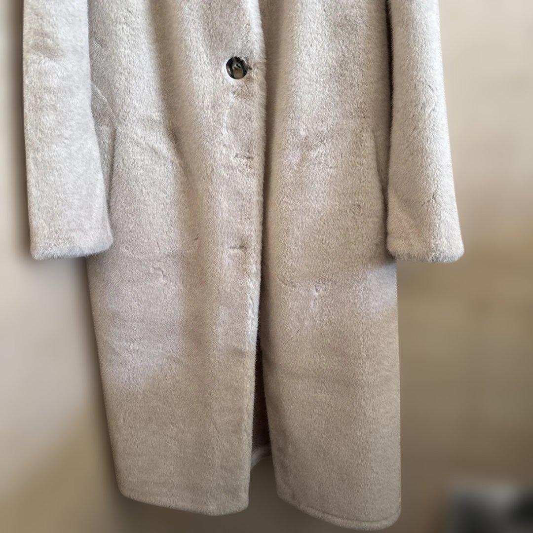 ミンク、カシミアファーロングコート