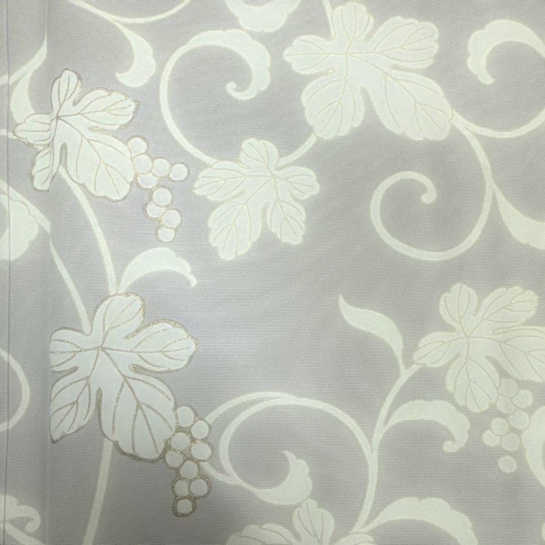 岩下志麻 葡萄唐草 薄紫 訪問着 付下げ 落款あり