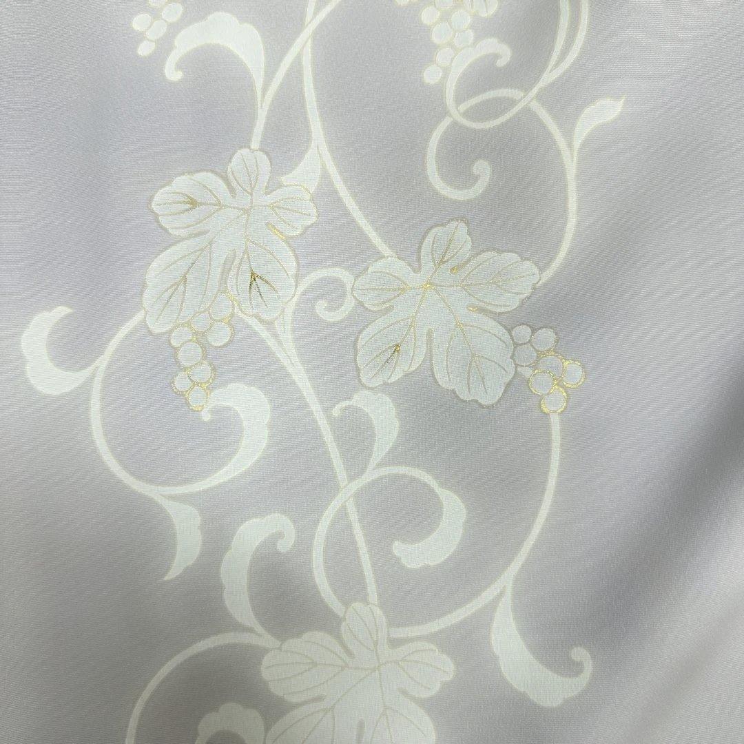 岩下志麻 葡萄唐草 薄紫 訪問着 付下げ 落款あり