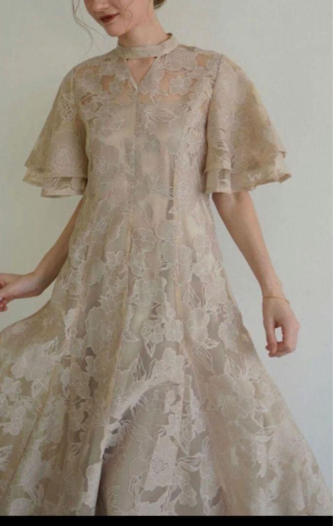 スーツ・フォーマル・ドレス acka sheer flower dress