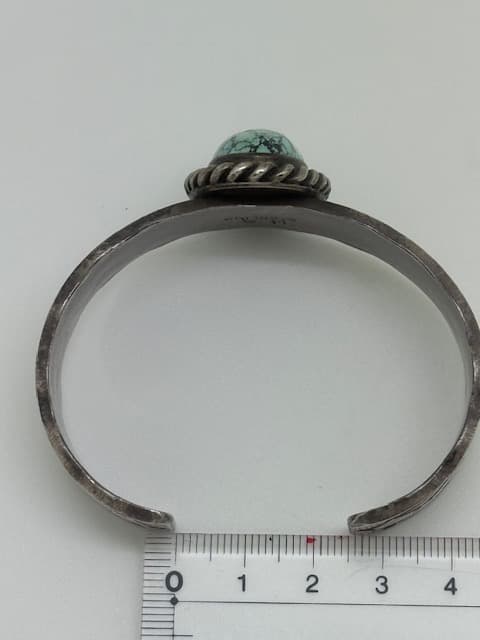バングル ターコイズ シルバー ナバホ ハーマン・スミス インディアンジュエリー