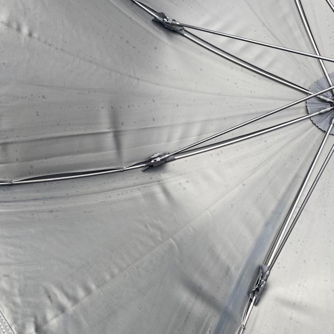 芦屋ロサブラン♡遮光日傘　長傘　ネイビー　紺色　バンブー　持ち手竹　紫外線対策