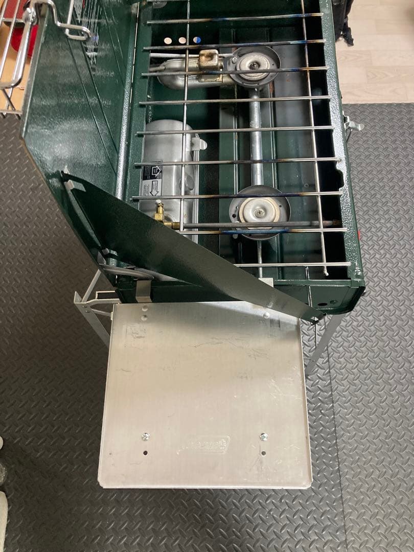 値下げ⭐5点　Coleman 414 ツーバーナー＋スタンド＋トレイ＋ラック2種