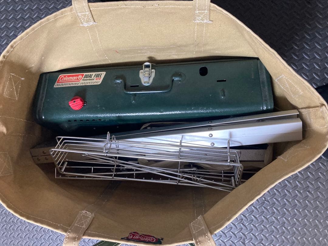 値下げ⭐5点　Coleman 414 ツーバーナー＋スタンド＋トレイ＋ラック2種