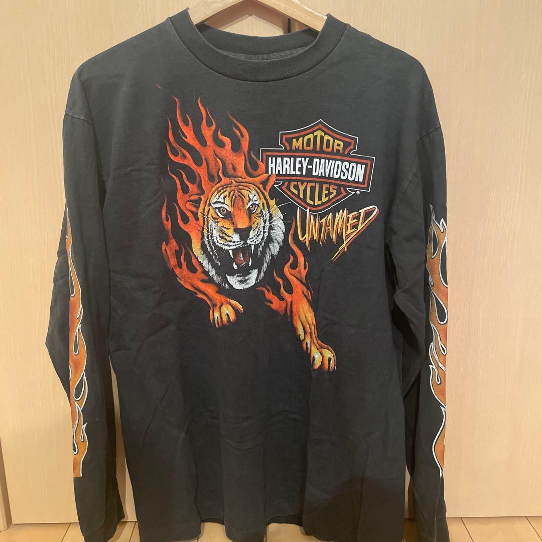 Harley-Davidson タイガー×フレイム L ロンT