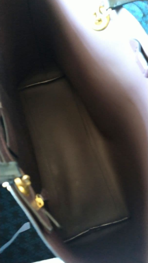 か*り様 COACH ブラックレザートートバッグ ゴールドチェーン付 2way