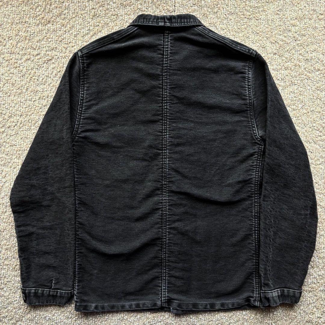 【60s】 ブラック モールスキン ジャケット フレンチワークジャケット
