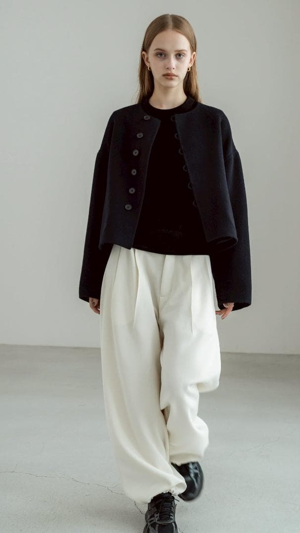 即完売品 新品未使用 soyy. switch me coat ネイビーブラック