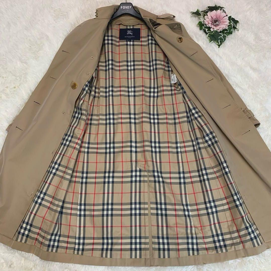 美品◆BURBERRY LONDON【ライナー付◆トレンチコート】ハニーベージュ