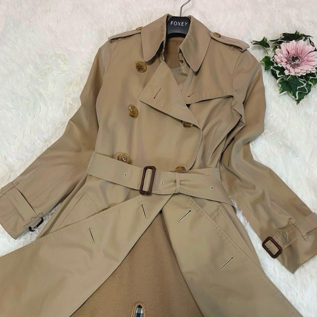 美品◆BURBERRY LONDON【ライナー付◆トレンチコート】ハニーベージュ