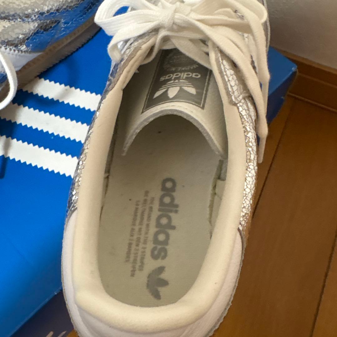 adidas Samba メタリックシルバー スニーカー26センチ