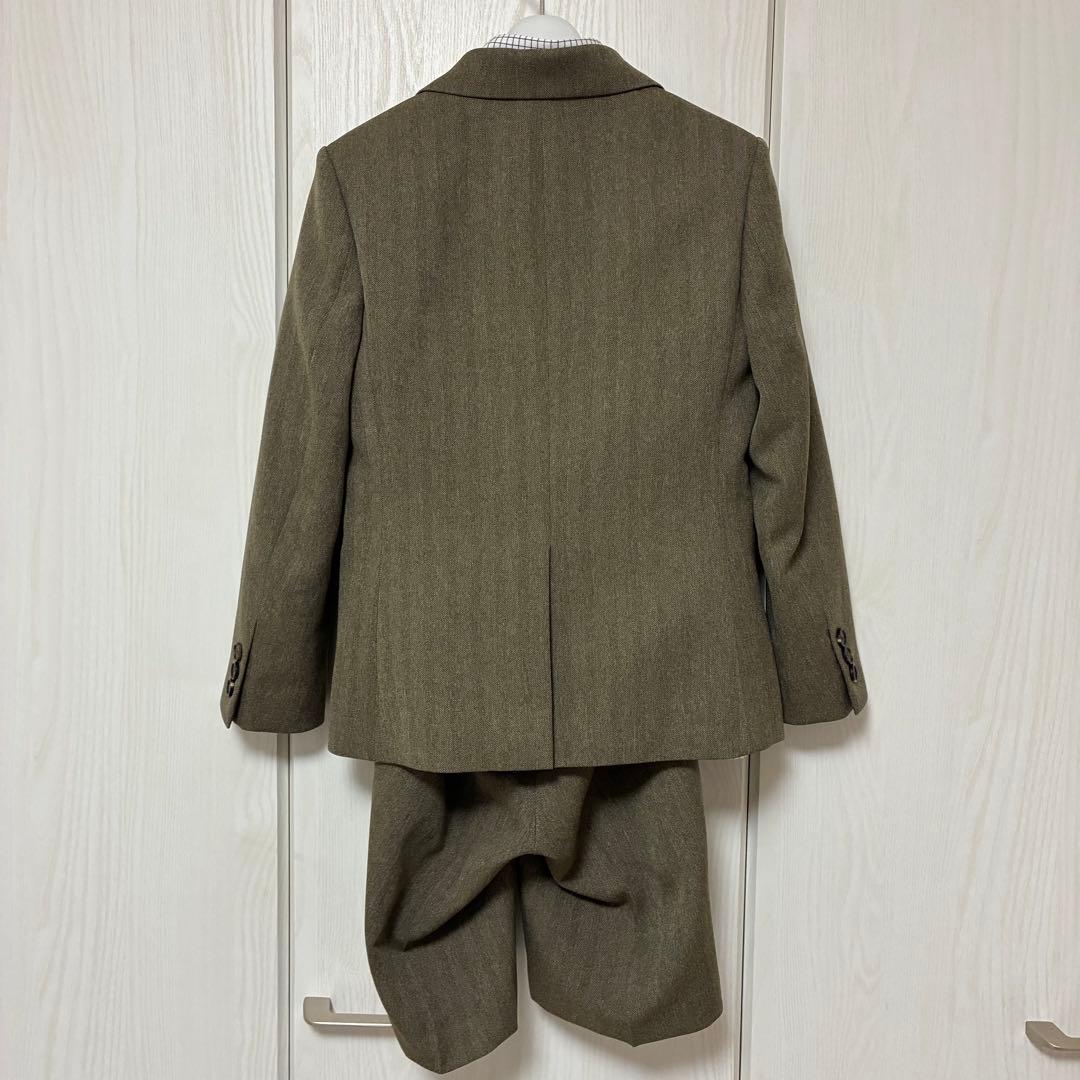 B:MING by BEAMSスーツ　入学式　カーキ130cm 【靴下つき】