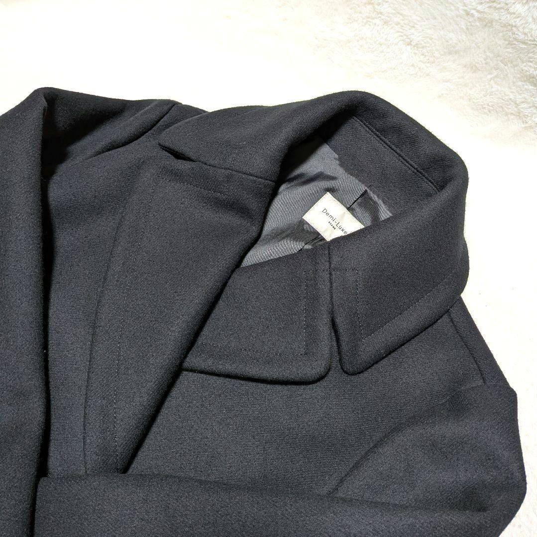 極美品✨Demi-Luxe BEAMS メルトン ショートコート ブラック Ｓ