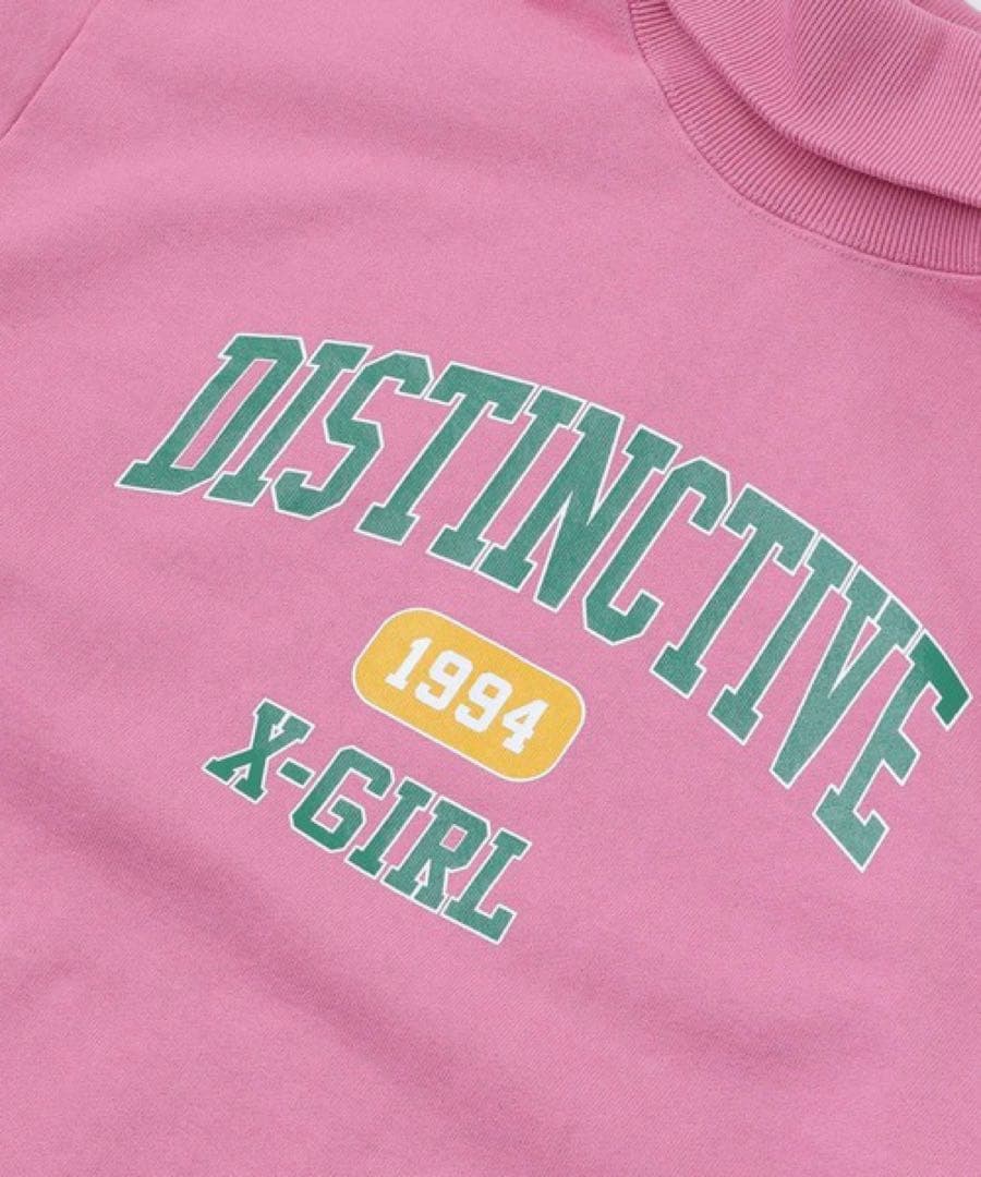 【新品】エックスガール カレッジロゴ入りハイネックスウェット トレーナー M