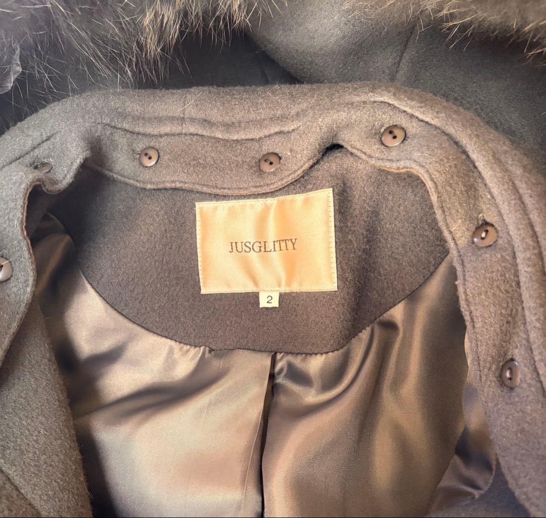 ジャスグリッティー　3wayコート　チャコールグレー　2