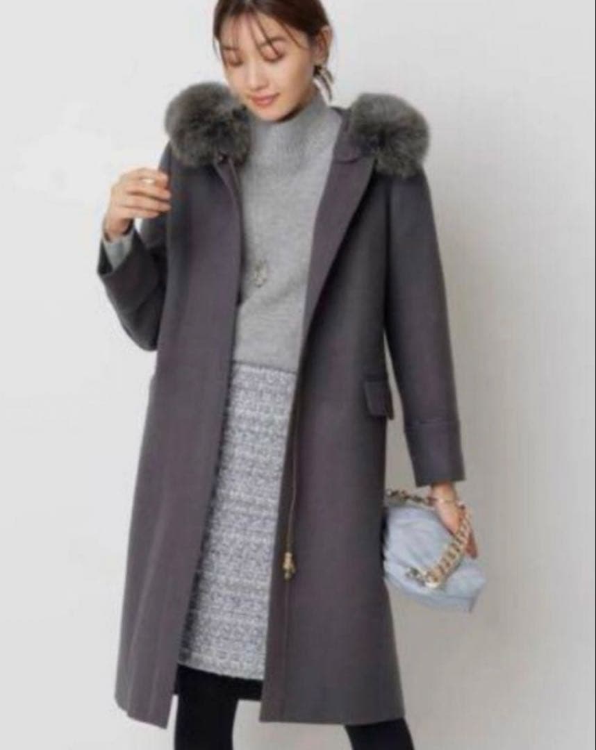 ジャスグリッティー　3wayコート　チャコールグレー　2