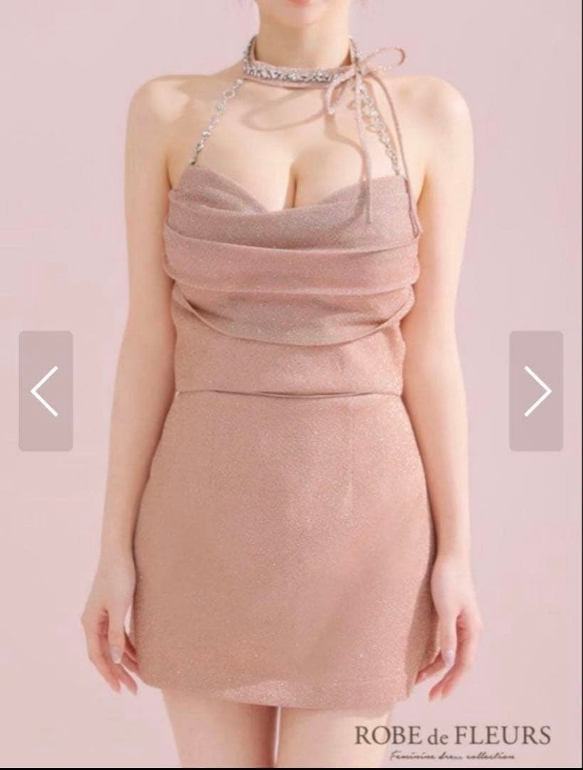 ローブドフルール ラメニット ドレス