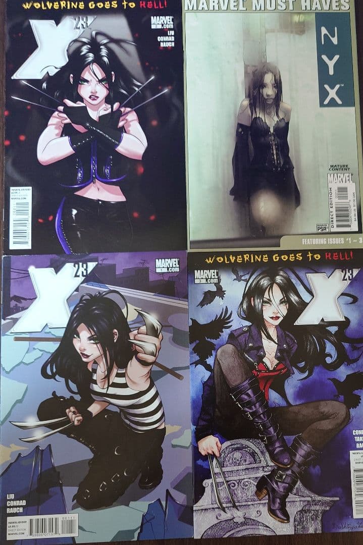 アメコミ　marvel　ウルヴァリン　x−23　x-men　ローラ・キニー　4冊