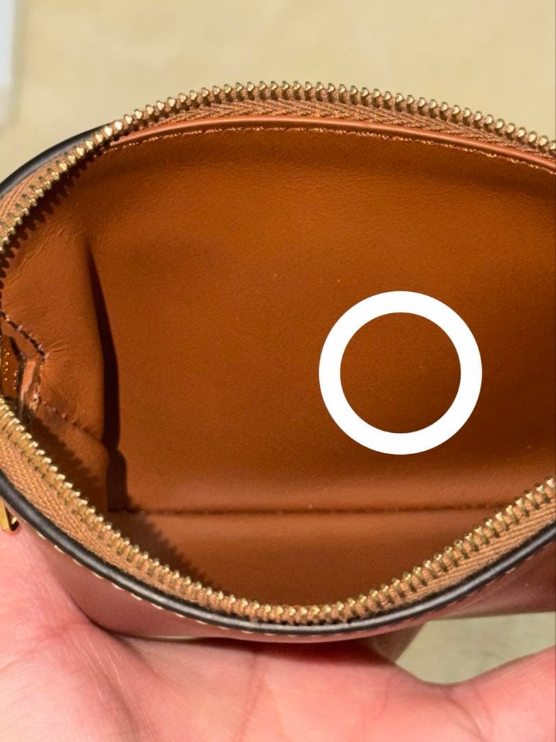 CELINE パース ケース スムースカーフスキン トリオンフ タン