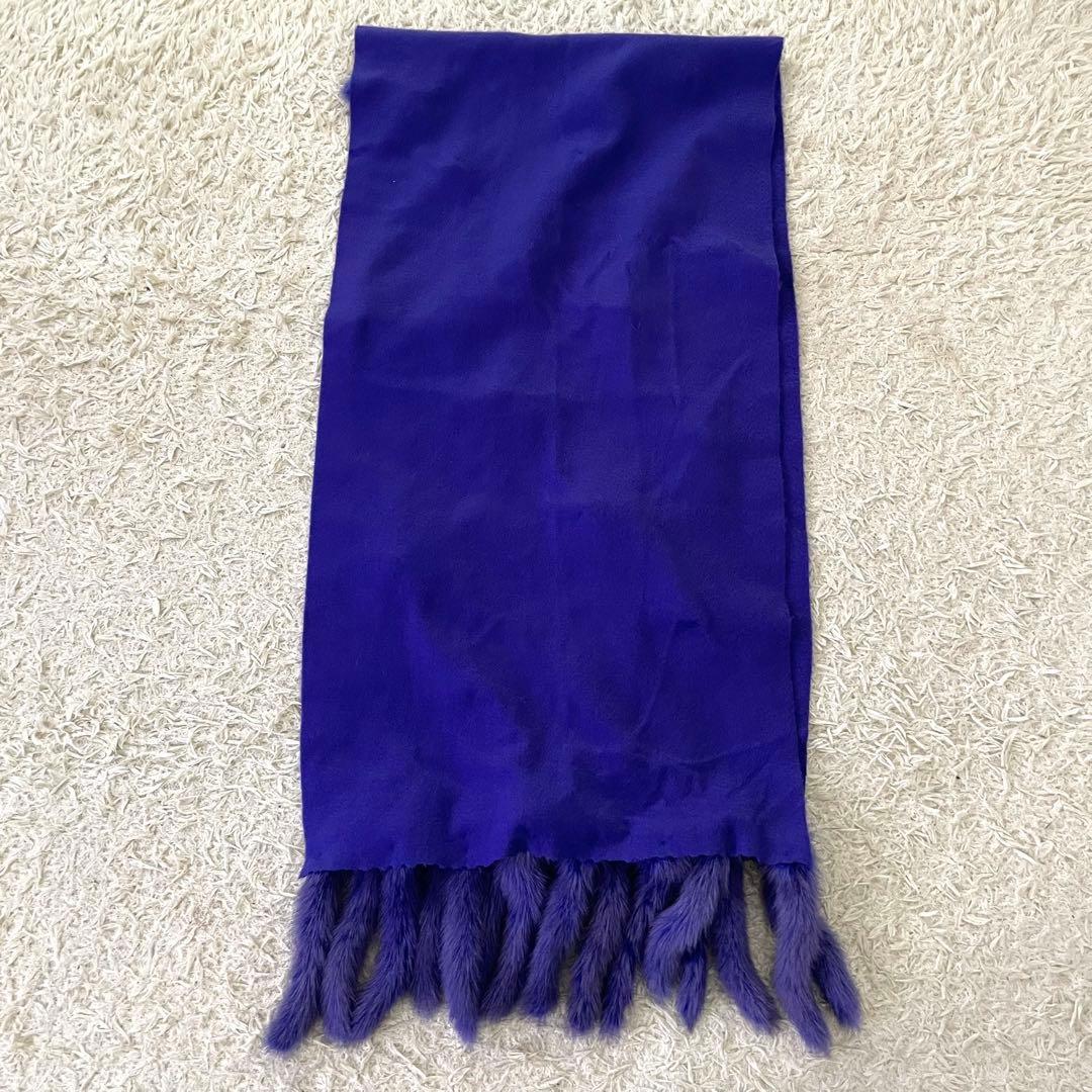 【美品】ロロピアーナ カシミヤ 100% マフラー パープル