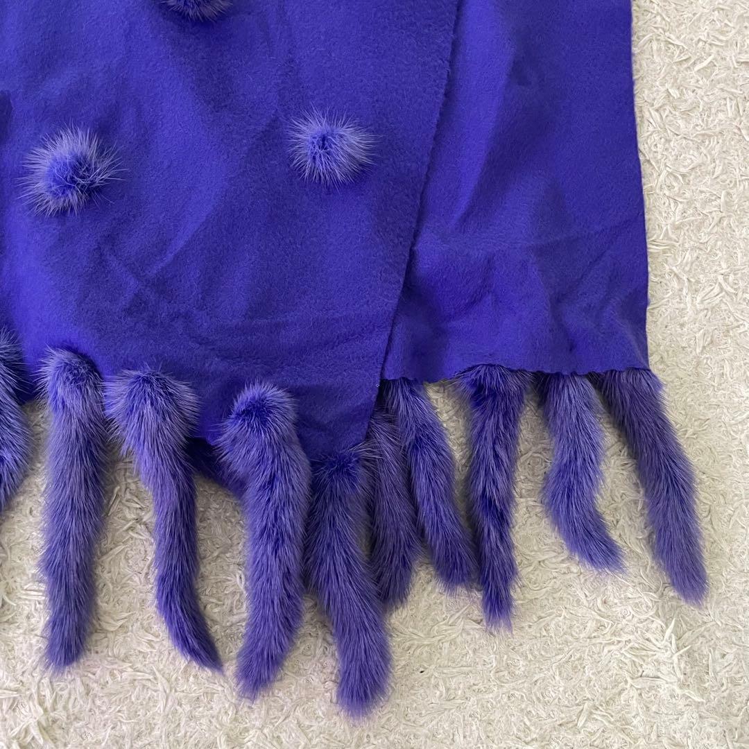 【美品】ロロピアーナ カシミヤ 100% マフラー パープル