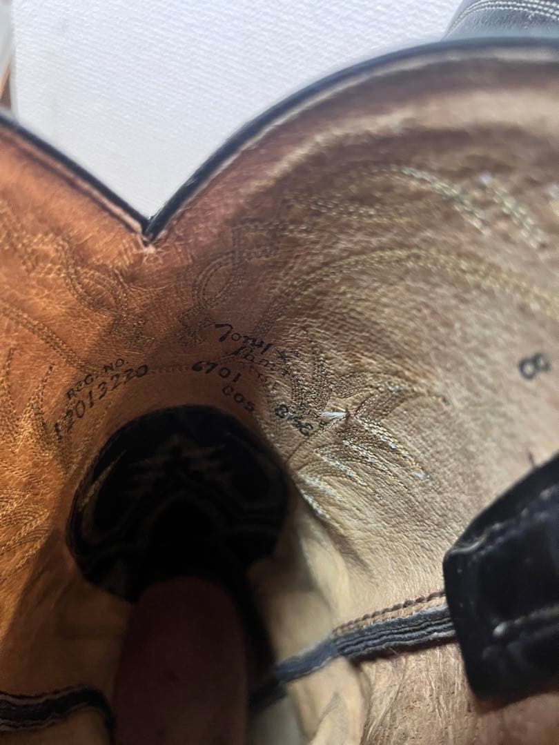 トニーラマ ウエスタンブーツ チャコールグレー