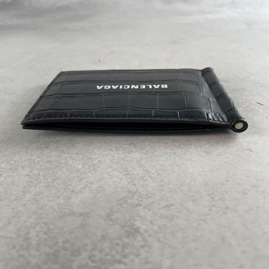 【未使用級】バレンシアガ マネークリップ エブリデイ シンプル クロコ