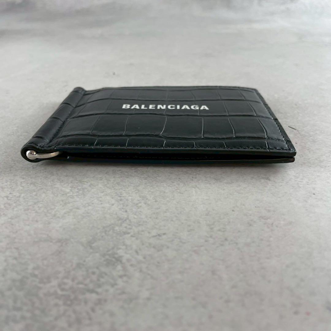 【未使用級】バレンシアガ マネークリップ エブリデイ シンプル クロコ