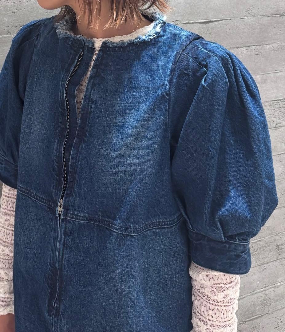 【試着のみ】IENA upper hightsパフスリーブオールインワン36