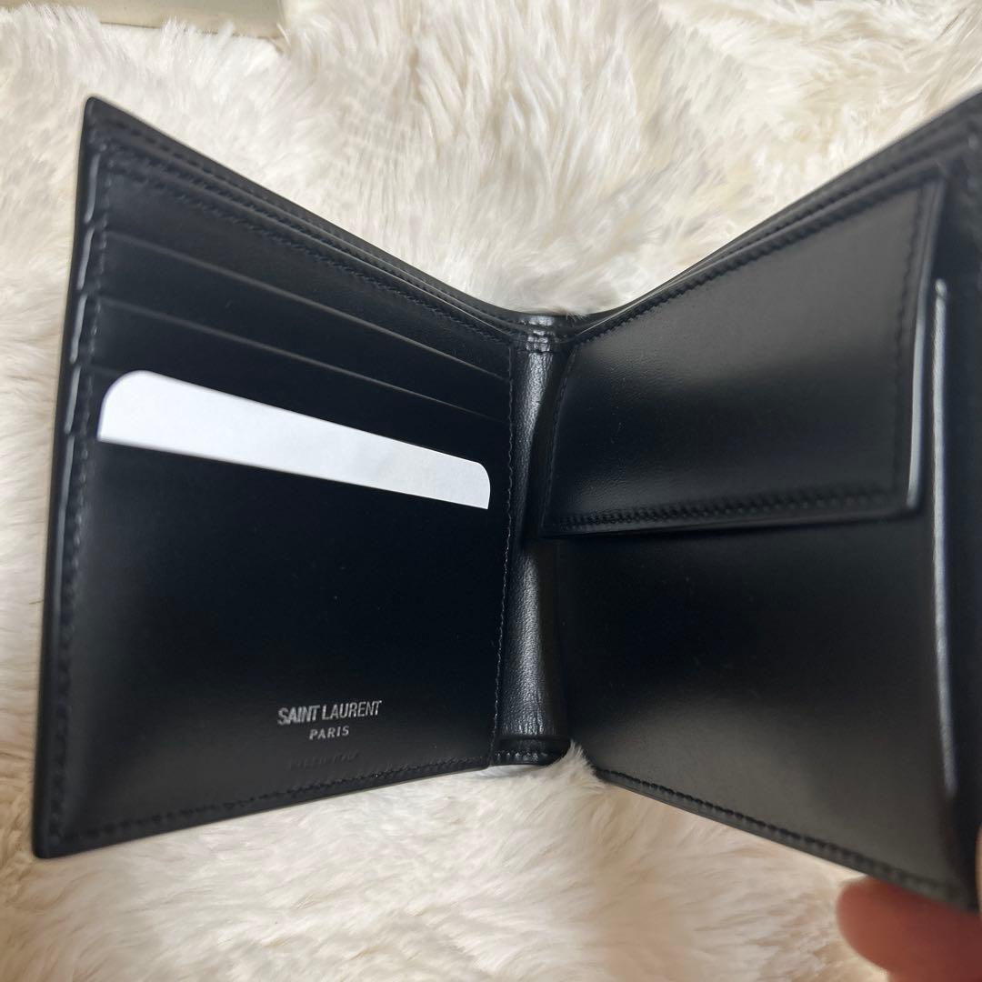 【新品】SAINT LAURENT メンズ　二つ折り財布　ウォレット