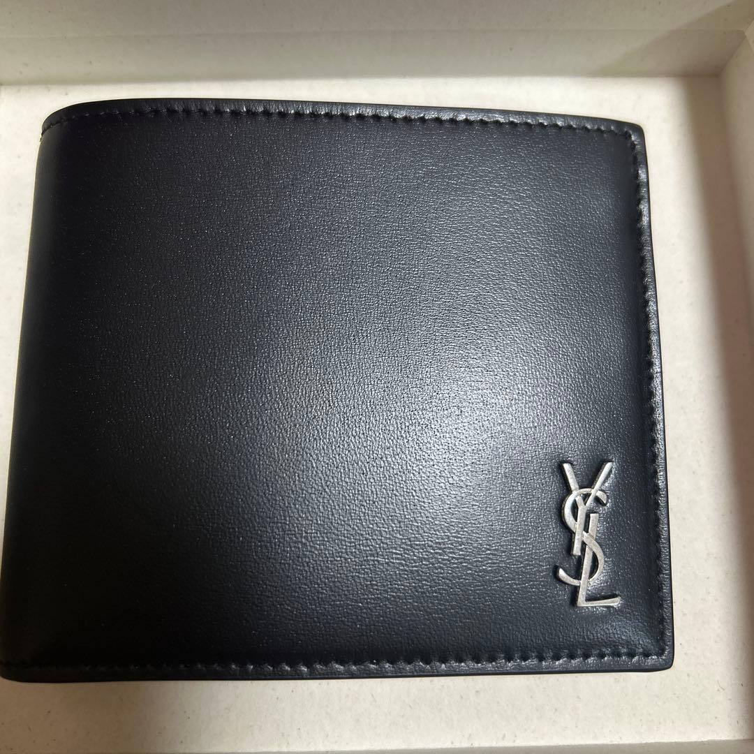 【新品】SAINT LAURENT メンズ　二つ折り財布　ウォレット