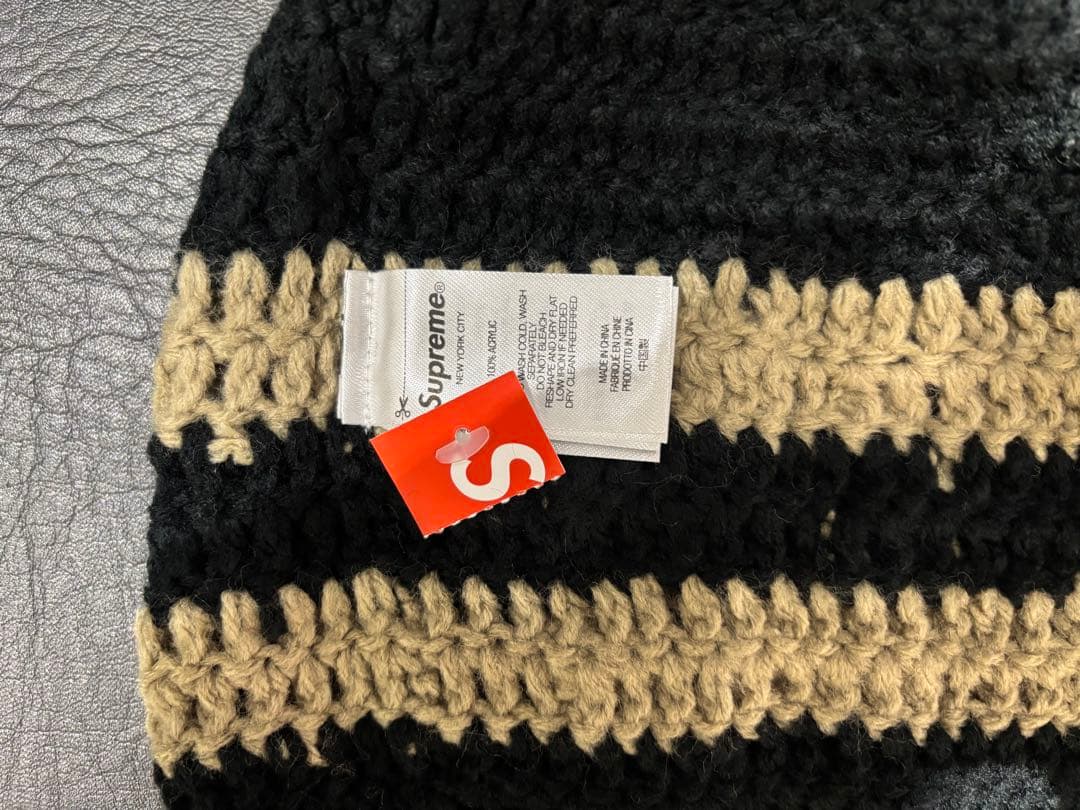 帽子 supreme Crochet Logo Beanie Black