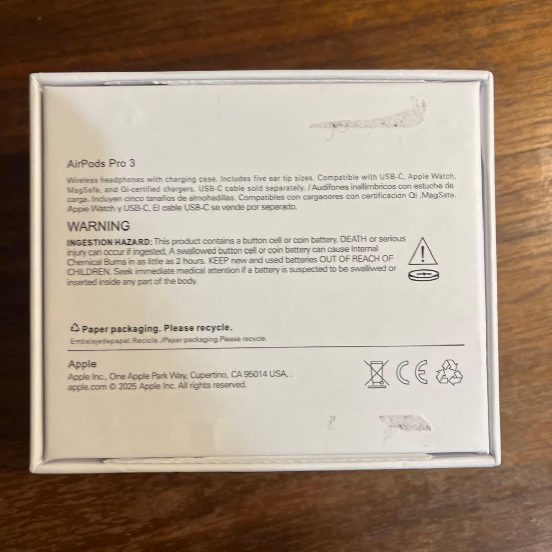 美品　AirPods Pro3 本体　ケース付き　 （動作確認済み）限定保証あり