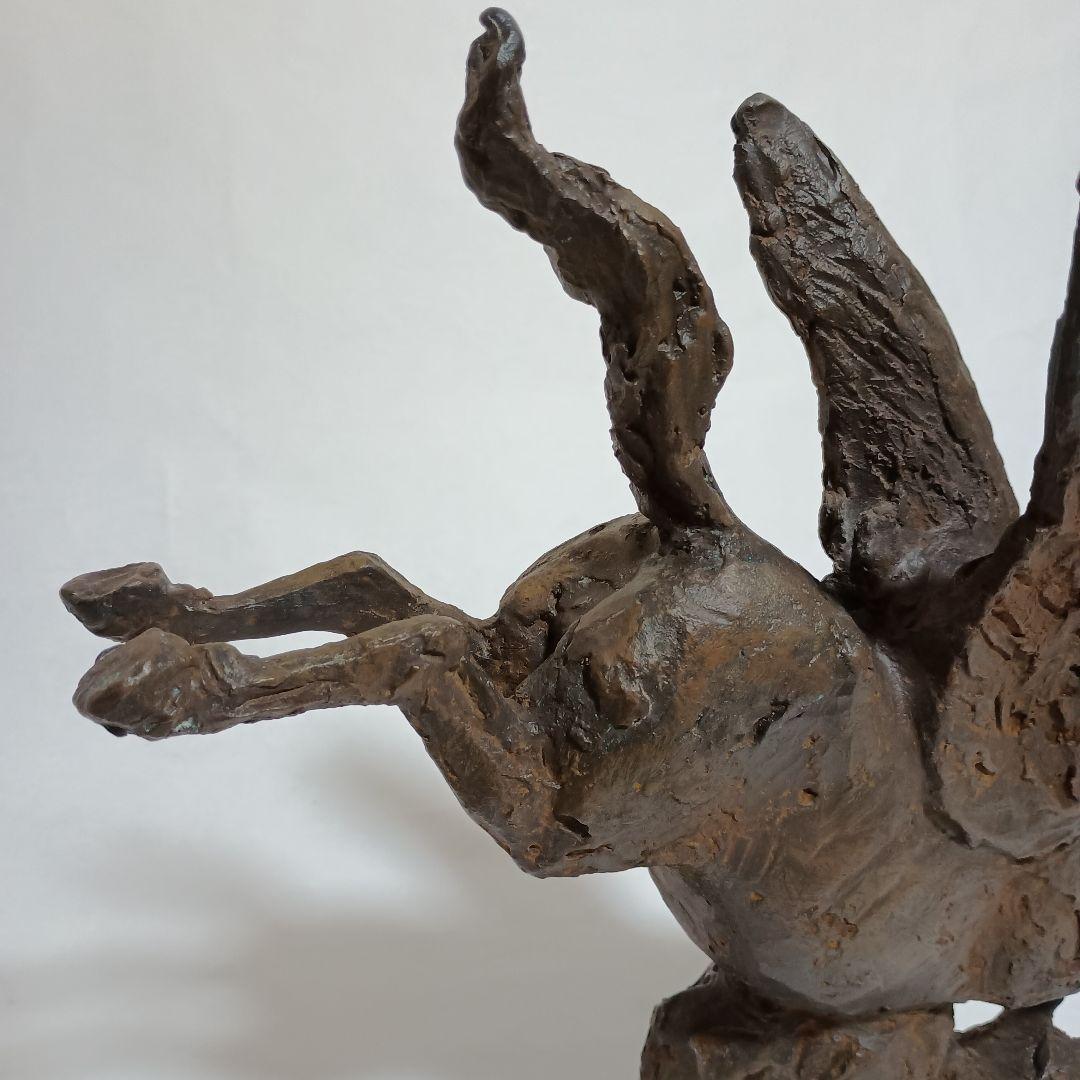 北村西望「春風」ブロンズ象　干支　午　馬　桐箱付き