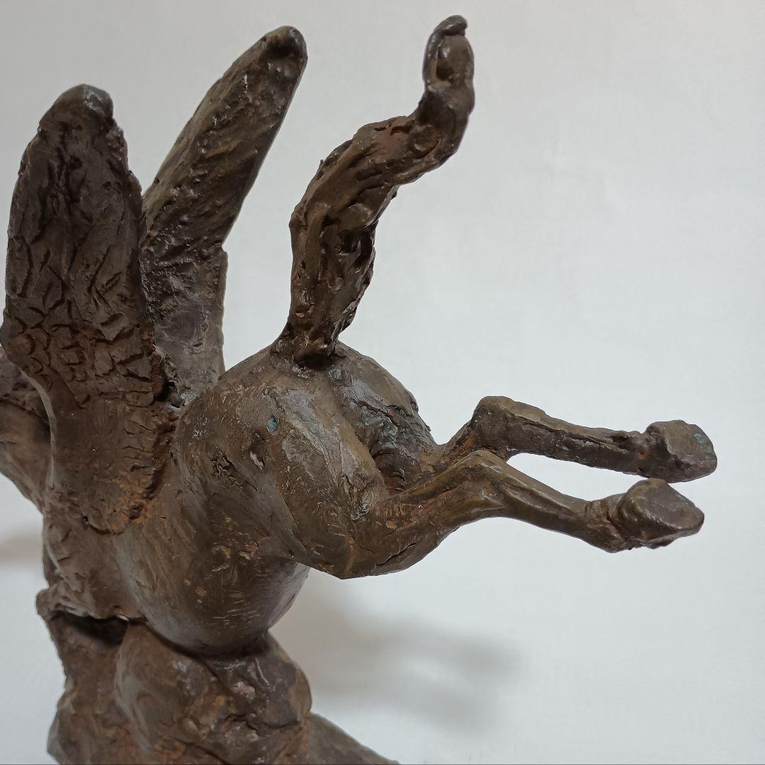 北村西望「春風」ブロンズ象　干支　午　馬　桐箱付き