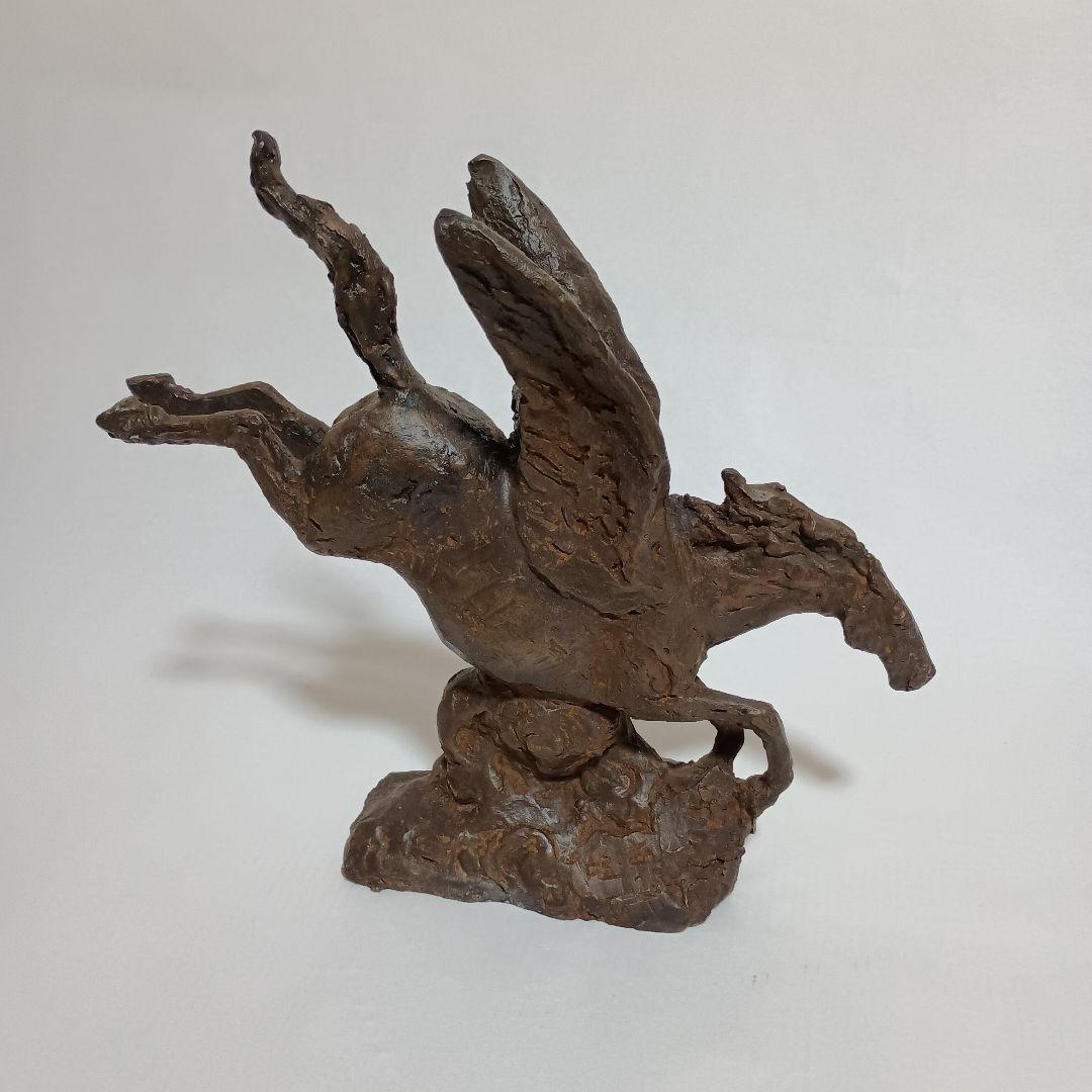 北村西望「春風」ブロンズ象　干支　午　馬　桐箱付き