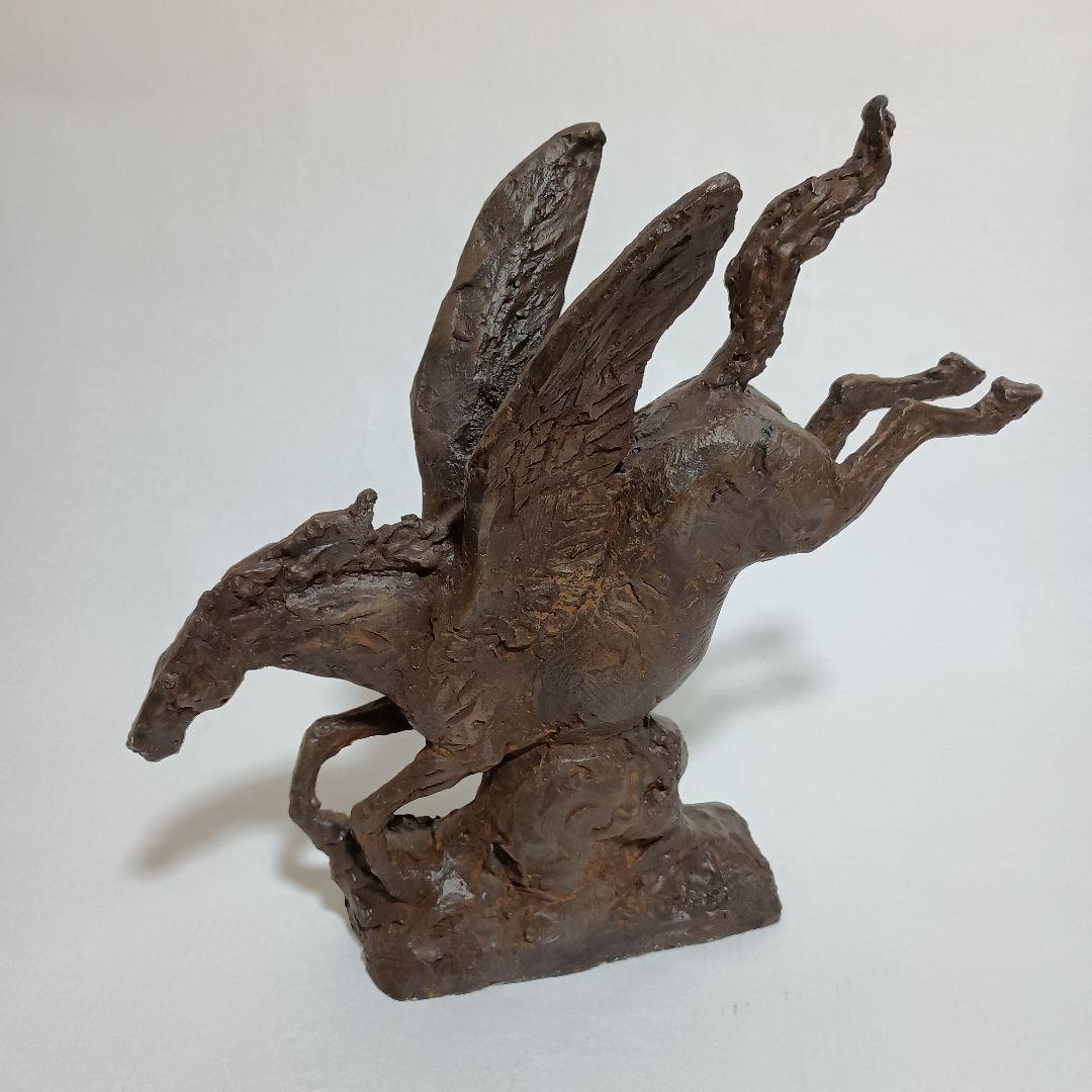 北村西望「春風」ブロンズ象　干支　午　馬　桐箱付き