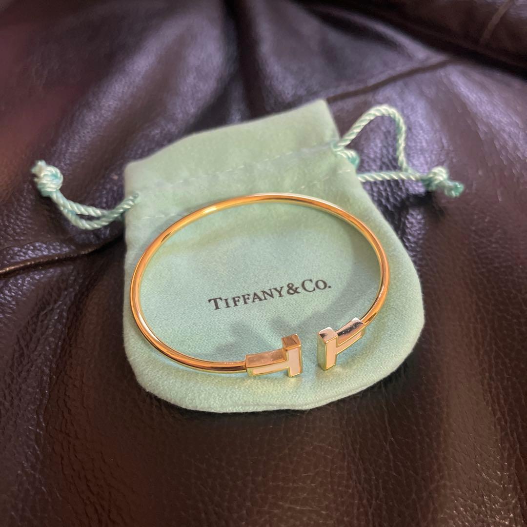 Tワイヤー風 バングル 未使用 保存袋付き