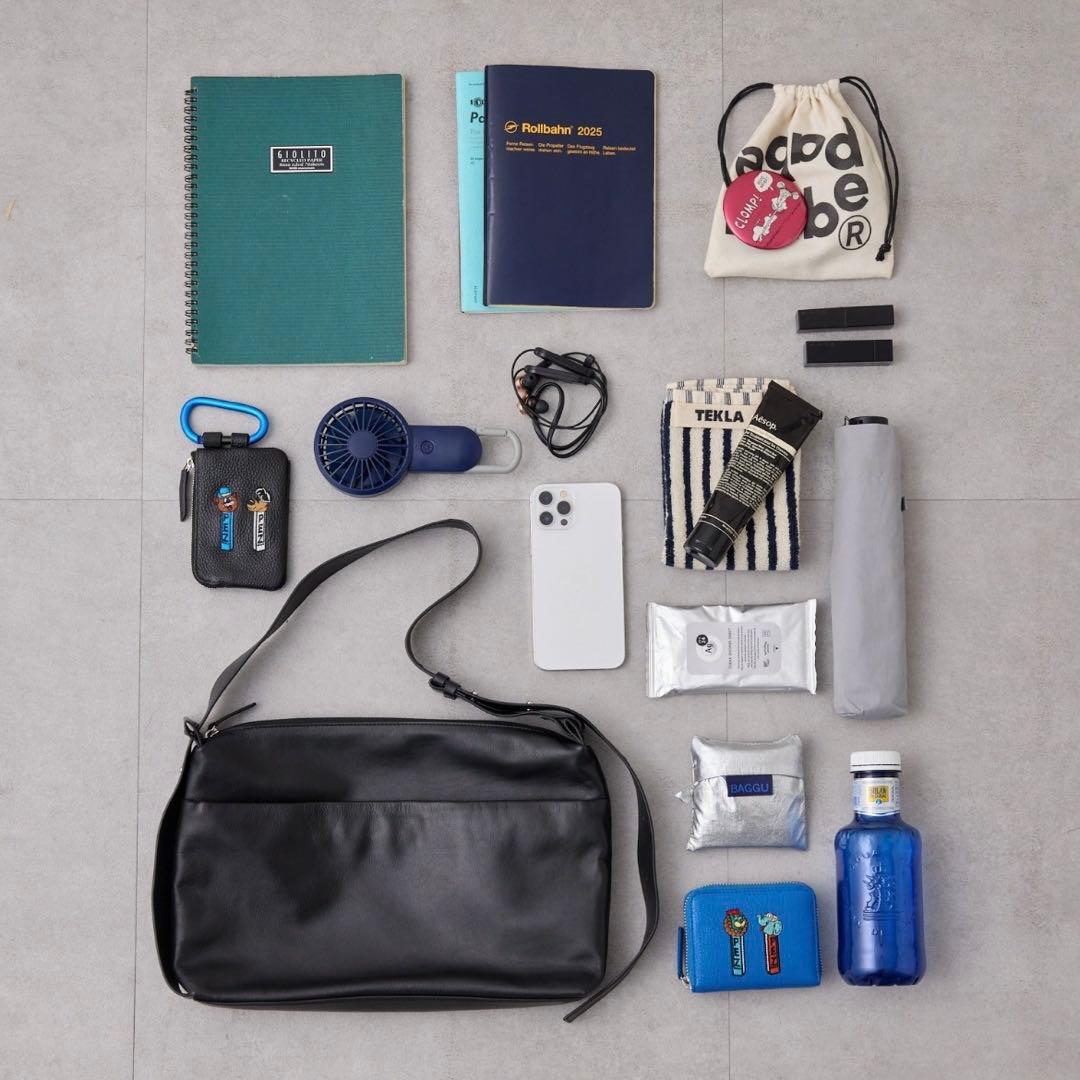 美品✨ear PAPILLONNER 2WAY レザーショルダーバッグ ブラック