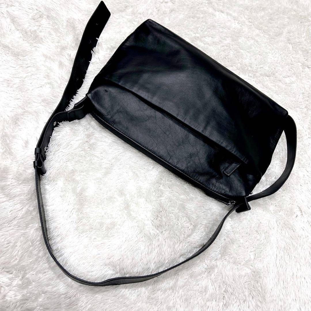 美品✨ear PAPILLONNER 2WAY レザーショルダーバッグ ブラック